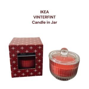IKEA VINTERFINT Red Scented Cinnamon & Sugar Candle in Glass